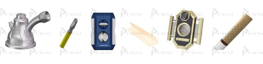 Резаки для сигар, скребки, ёршики для чистки курительных трубок, сигаретная бумага Патенты на промышленный образец класс 27-99 МКПО: дизайн и форма резака для сигар, скребка, ёршика для чистки курительных трубок, сигаретная бумага