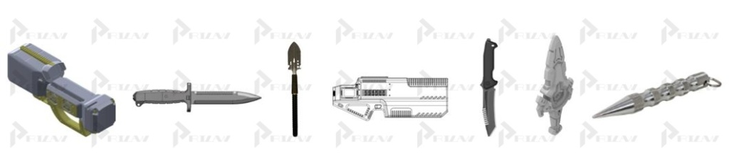 Ножи, штыки, гарпуны, противодроновые ружья Патенты на промышленный образец класс 22-02 МКПО: дизайн и форма ножа, штыка, гарпуна, противодронового ружья
