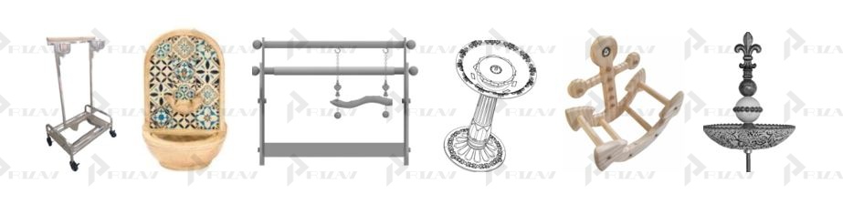 Насесты и ванночки для птиц Патенты на промышленный образец класс 30-07 МКПО: дизайн и форма насеста, ванночки для птиц