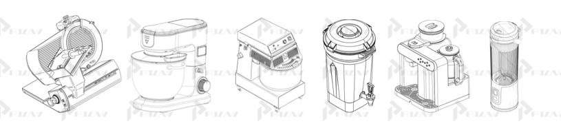 Примеры чертежей для патентования промышленных образцов Чертежи бытовой техники для приготовления еды и напитков